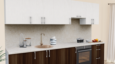 Кухня на заказ Штукатурка кремовая 1863